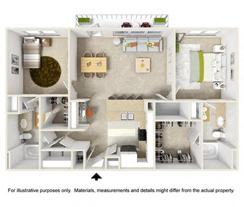 The Cobblestone Floor Plan at Highline Urban Lofts, Texas, 77429